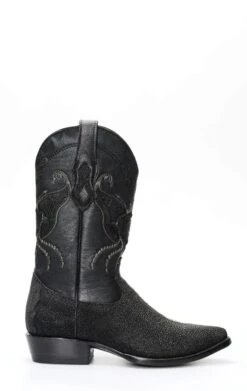 Stivali Cuadra In Pelle Di Manta Nera