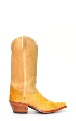 Stivali Texani Tony Mora In Lucertola Chiaro