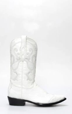 Prima pagina 11 Stivali Texani Cuadra Bianco Di Pancia Di Struzzo Con Puntale In Spalla