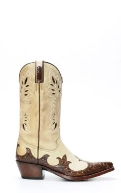 Stivali Texani Tony Mora In Nubuk E Gamba Di Struzzo