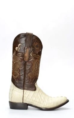 Stivali Texani Cuadra Uomo In Coccodrillo Chiaro