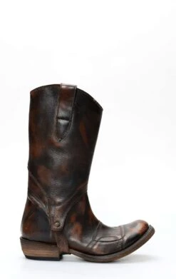 Stivali Biker Liberty Black Testa Di Moro E Cinturini