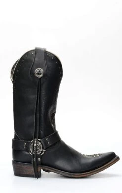 Stivali Biker Liberty Black Con Inserto A Forma Di Teschio