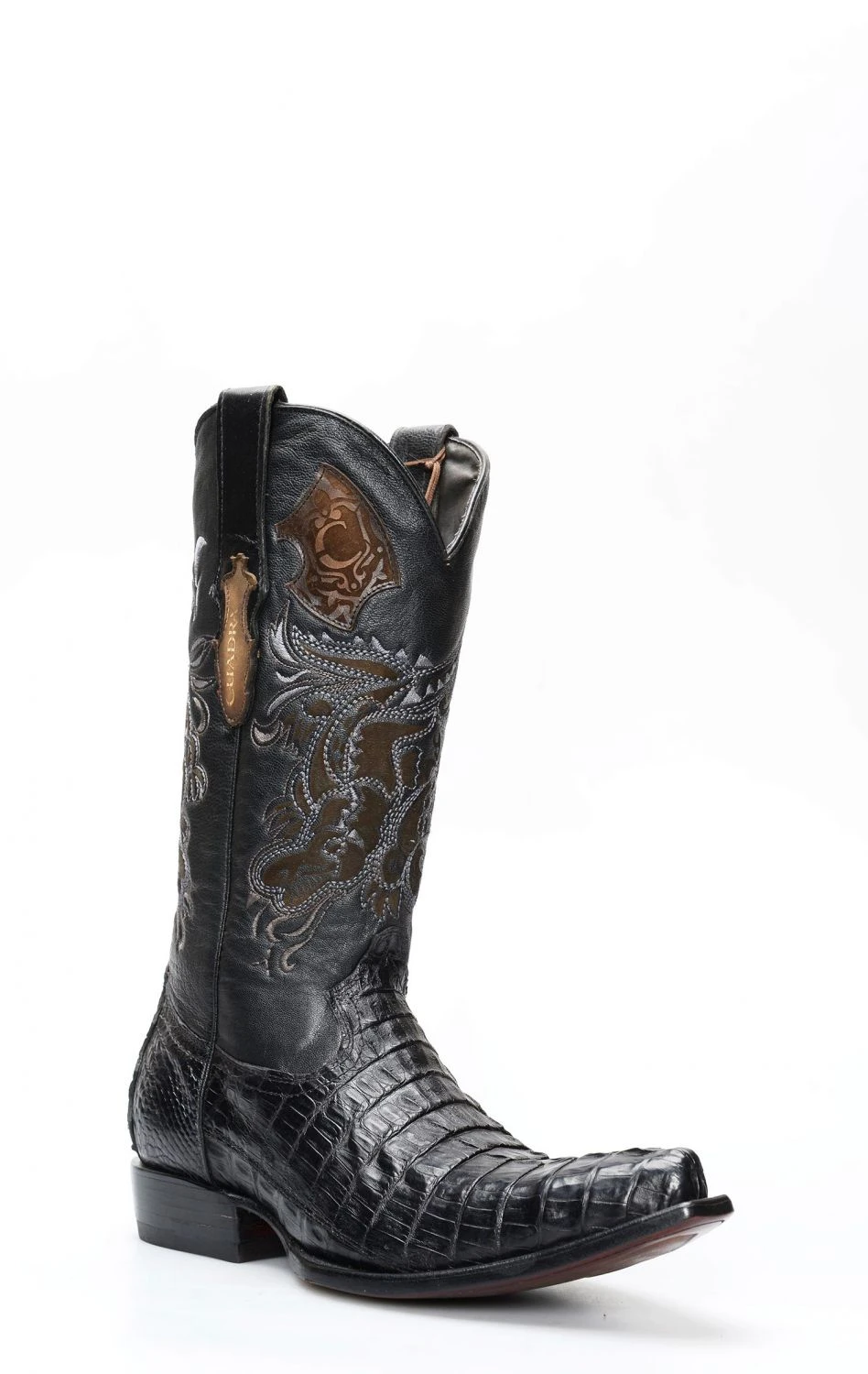 Stivali Cuadra Uomo In Coccodrillo Nero Con Punta Classica 4 Stivali Cuadra Uomo In Coccodrillo Nero Con Punta Classica - immagine 2