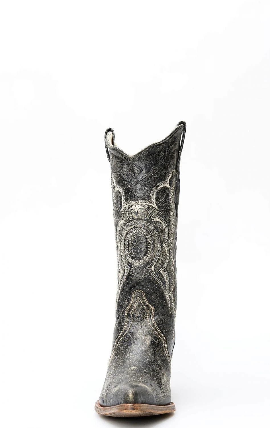 Stivali Texani Frida By Cuadra In Pelle Spazzolata Nera E Grigia 5 Stivali Texani Frida By Cuadra In Pelle Spazzolata Nera E Grigia - immagine 3