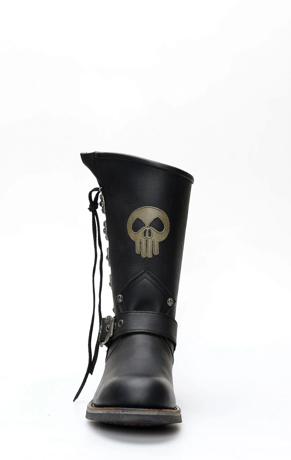 Stivali Liberty Black In Pelle Nera Con Inserto Del Logo E Conchos 5 Stivali Liberty Black In Pelle Nera Con Inserto Del Logo E Conchos - immagine 3