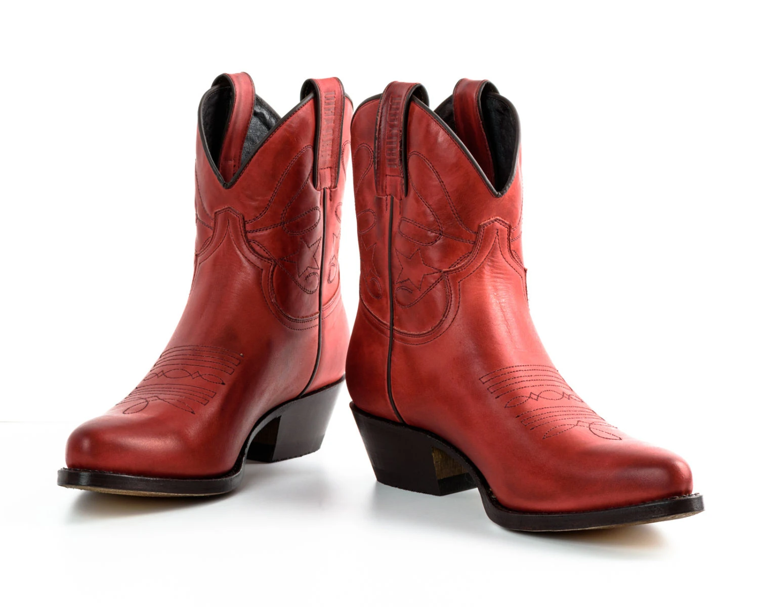 Stivali Texani Corti Rosso 11 Stivali Texani Corti Rosso - immagine 9